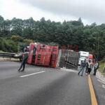 Volcadura de torton provocó cierre de autopista 150D Orizaba-Puebla